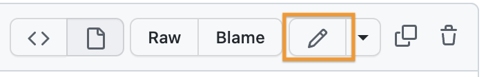 edit button follows 'raw' and 'blame' buttons